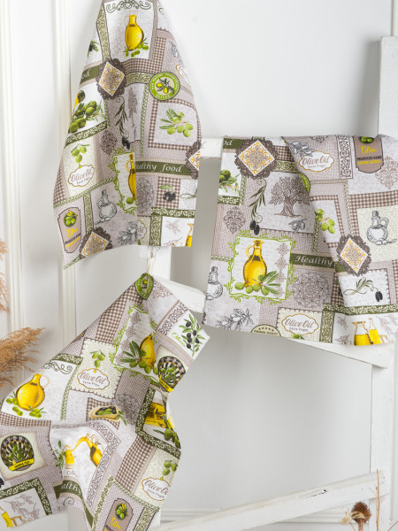 Полотенце вафельное "Оливки" р.37*75 Полотенце вафельное "Оливки" р.37*75